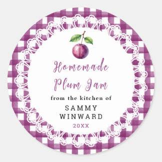 Homemade Plum Jam Jar Label