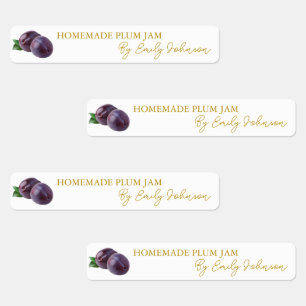 Homemade Plum Jam Thin Label
