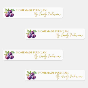 Homemade Plum Jam Thin Label