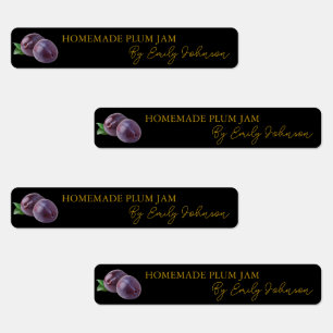 Homemade Plum Jam Thin Label