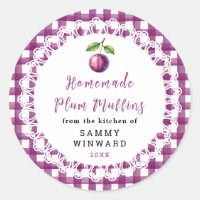 Homemade Plum Muffin Label