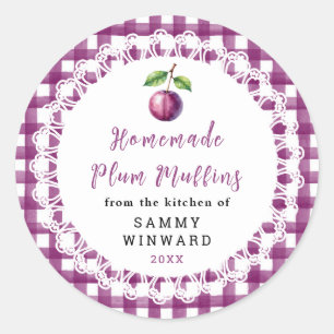 Homemade Plum Muffin Label
