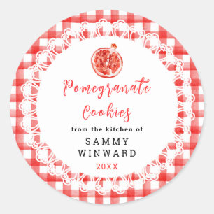 Homemade Pomegranate Cookies Label
