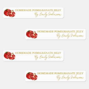 Homemade Pomegranate Jelly Thin Label