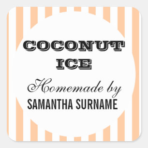 Homemade preserves candy jar square sticker