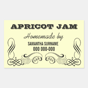 Homemade preserves jam jar stickers