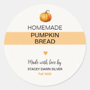 Homemade Pumpkin Bread Labels Fall Stickers