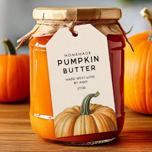 Homemade pumpkin butter food Jar Labels