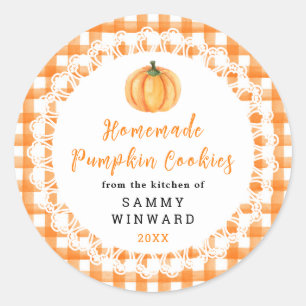 Homemade Pumpkin Cookies Label