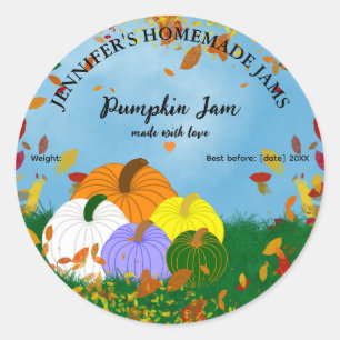 Homemade Pumpkin Jam Jar Label