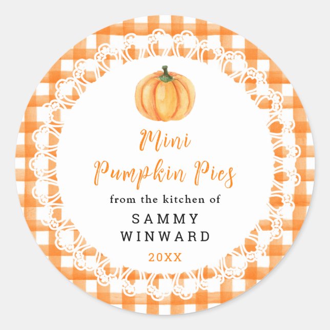 Homemade Pumpkin Muffins Label (Front)