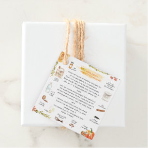 Homemade Pumpkin Pie   Thanksgiving Favour Tag