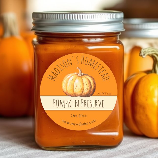 Homemade Pumpkin Preserve Labels (Creator Uploaded)