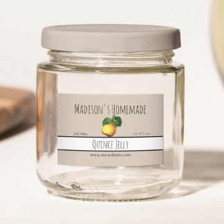 Homemade Quince Jelly Labels