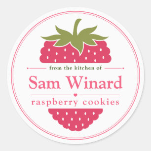 Homemade Raspberry Cookies Kitchen Label
