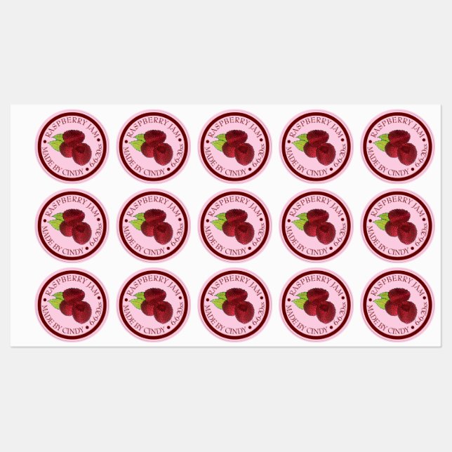 Homemade Raspberry Jam Jelly Preserves Canned By (Sheet)