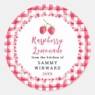 Homemade Raspberry Loaf Cake Label