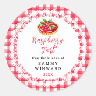 Homemade Raspberry Tart Food Label