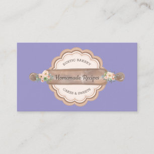 Homemade Recipes Bakery Purple Business Card