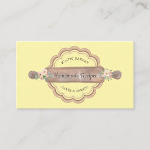 Homemade Recipes Bakery yellow Business Card