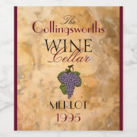 Homemade Red Merlot Wine Personalised Wine Bottle