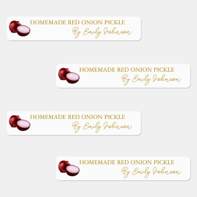 Homemade Red Onion Pickle Thin Label (Group)