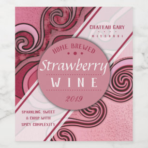 Homemade red wine cordial personalised wine label