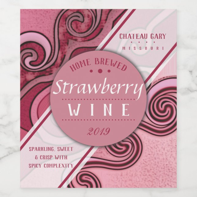 Homemade red wine cordial personalised wine label (Single Label)