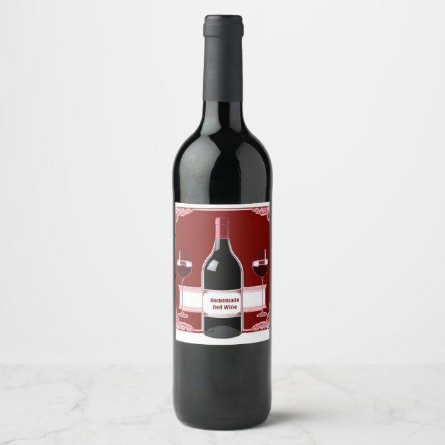 Homemade Red  Wine Label (Front)