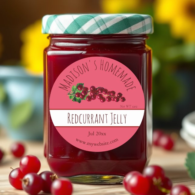 Homemade Redcurrant Jelly Labels (Creator Uploaded)
