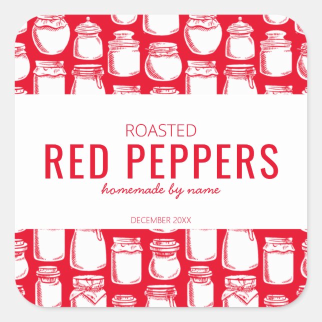 Homemade Roasted Red Peppers Sticker (Front)
