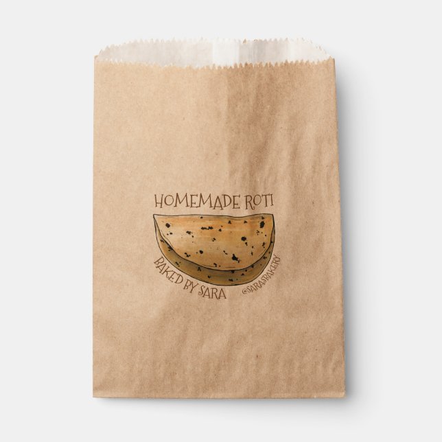 Homemade Roti Indian Chapati Bread Baked By Favour Bags (Front)