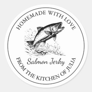 Homemade Salmon Jerky Label