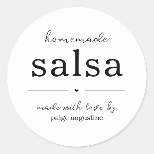 Homemade Salsa Canning Jar Gift Label Sticker