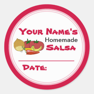 Homemade Salsa Canning Jar Lid Labels Stickers