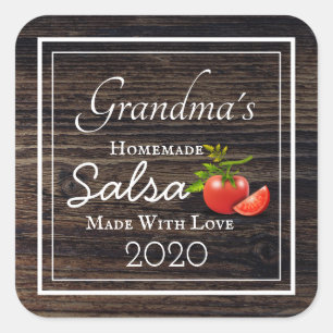 Homemade Salsa Personalised Square Sticker