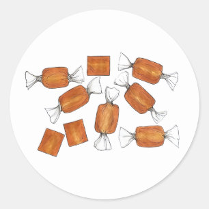 Homemade Salted Caramels Sweets Candy Made By Classic Round Sticker