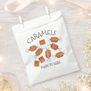 Homemade Salted Caramels Sweets Candy Made By Favour Bags