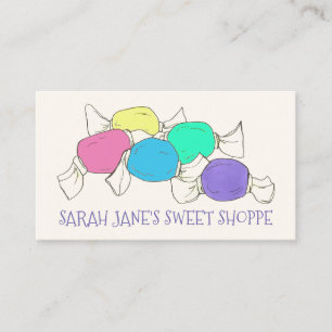 Homemade Saltwater Taffy Candy Boardwalk Sweets Business Card