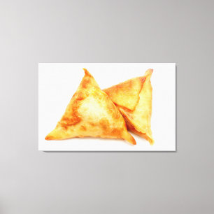 Homemade samosas canvas print