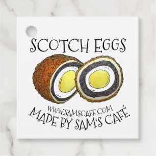 Homemade Scotch Eggs UK British Snack Food Favour Tags