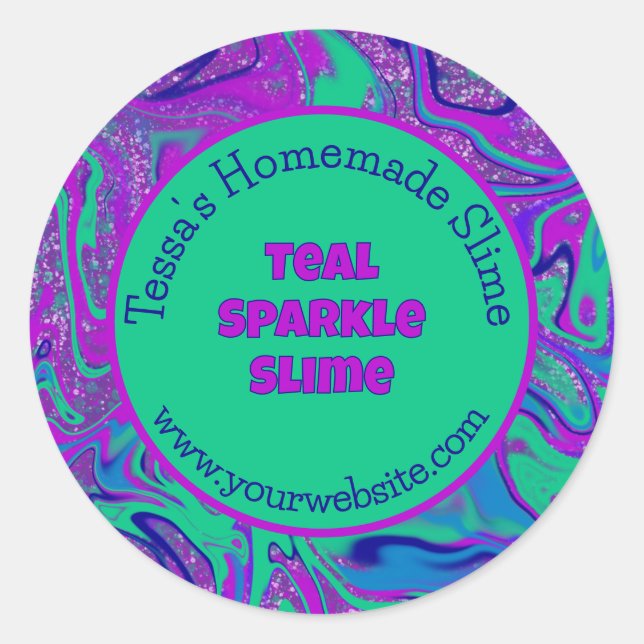 Homemade Slime Colourful Cool Custom Label (Front)