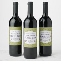 Homemade Sloe Gin label