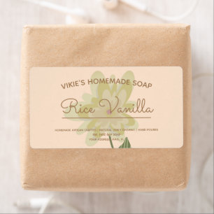 Homemade Soap Business Floral Art Label