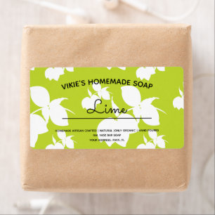 Homemade Soap Business Lemon Art Label