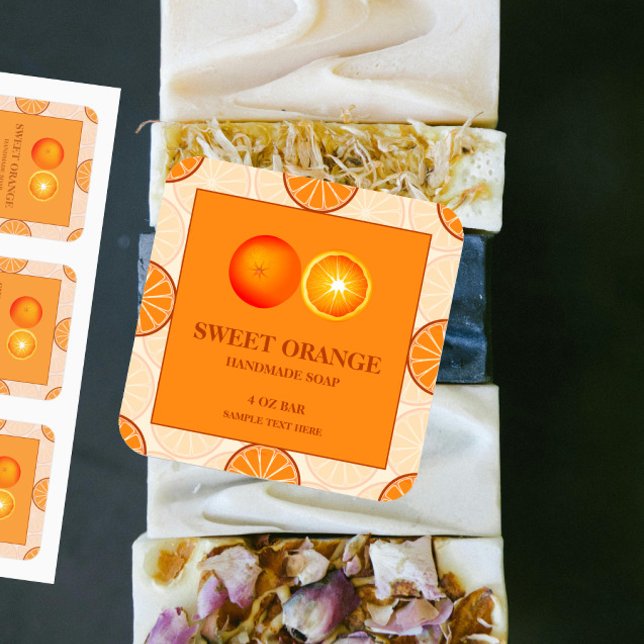 Homemade Soap Orange Scent Label Sticker (Creator Uploaded)