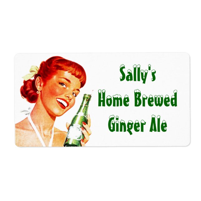 Homemade Soda Labels Vintage Retro Pop Label (Front)