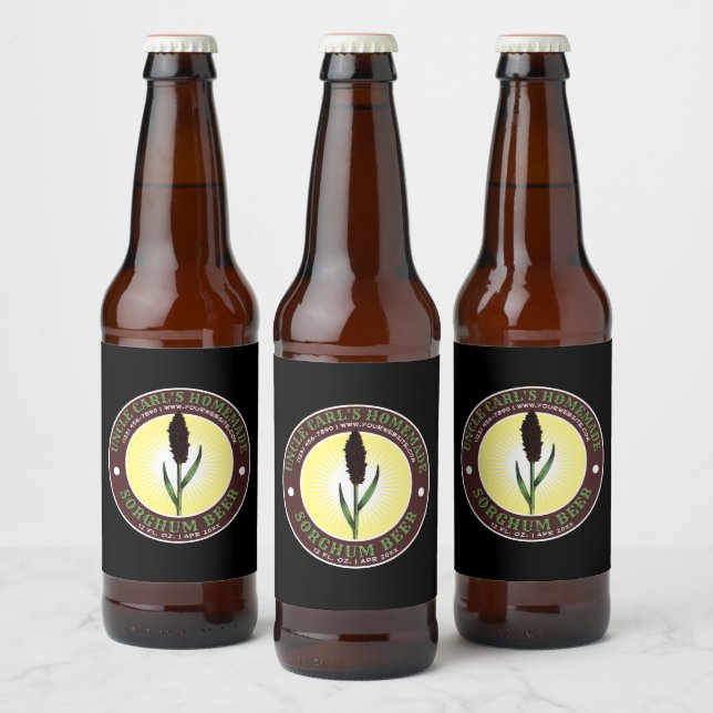 Homemade Sorghum Beer Label Template (Bottles)
