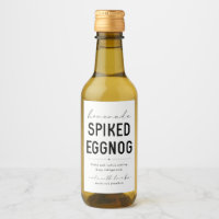 Homemade Spiked Eggnog Bottle Label