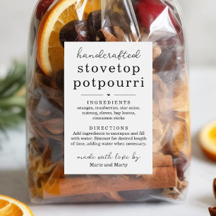 Homemade Stovetop Potpourri Gift Labels